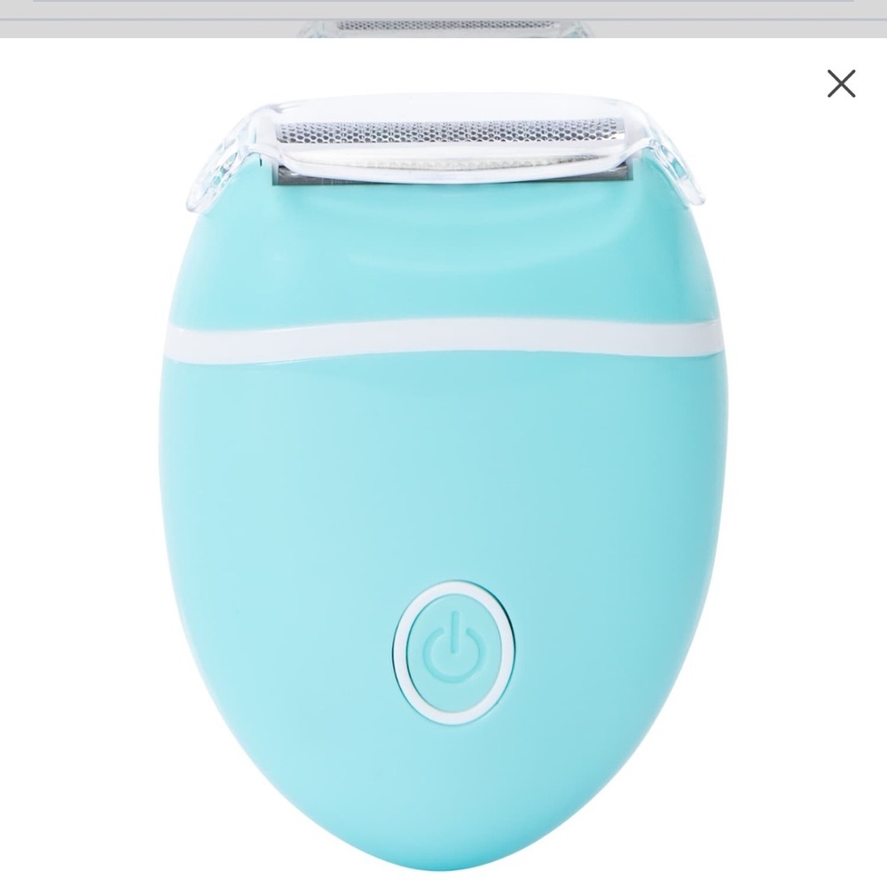 Lumie Mini Electric Razor Aqua Blue Washable Blade Portable Travel Shaver NEW
